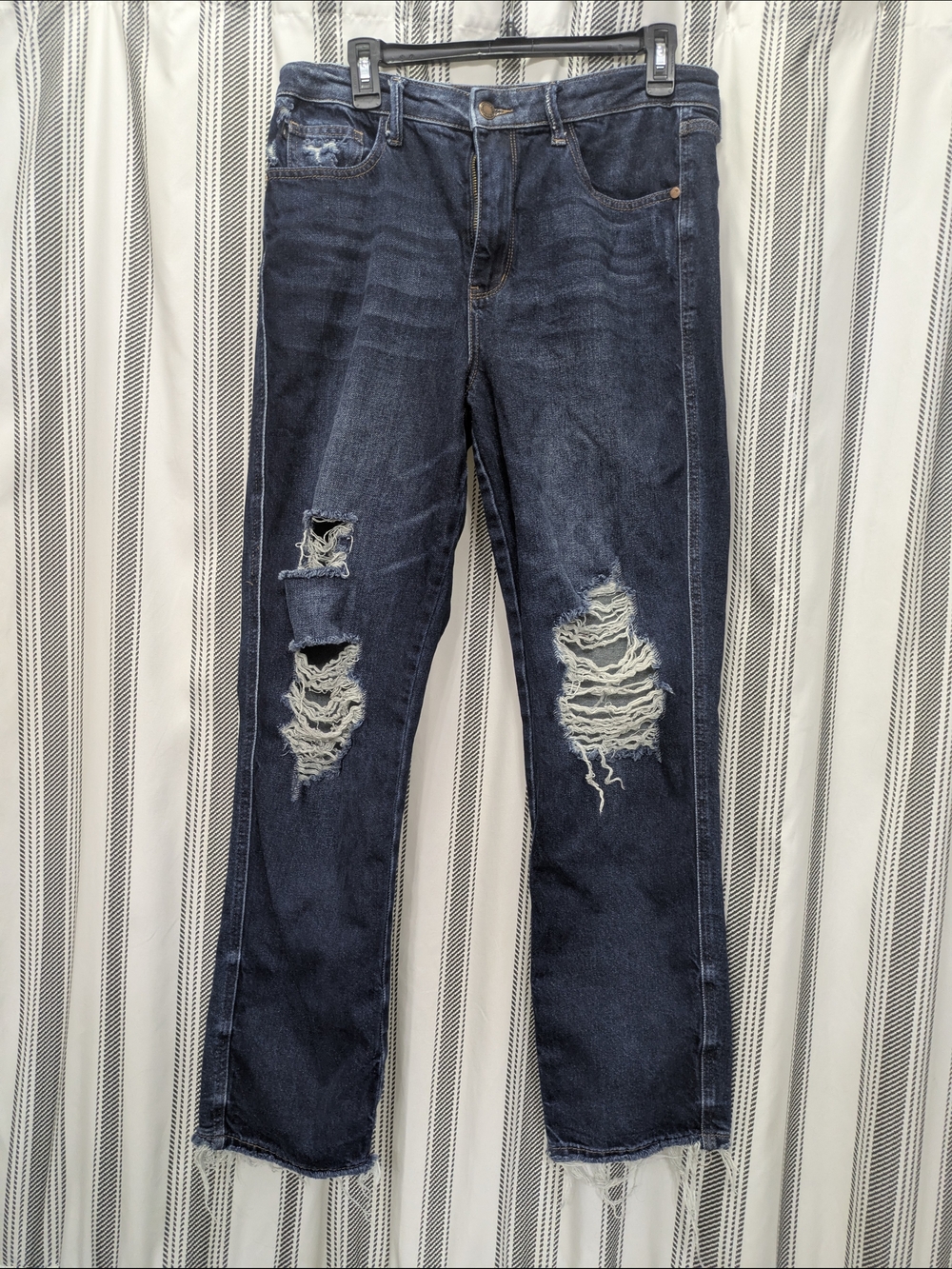 Judy Blue Dark Indigo High-Rise Jeans with Brass Zipper